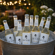 Don Blanc Weinschorle in einer Wanne mit Eis auf einer Gartenparty