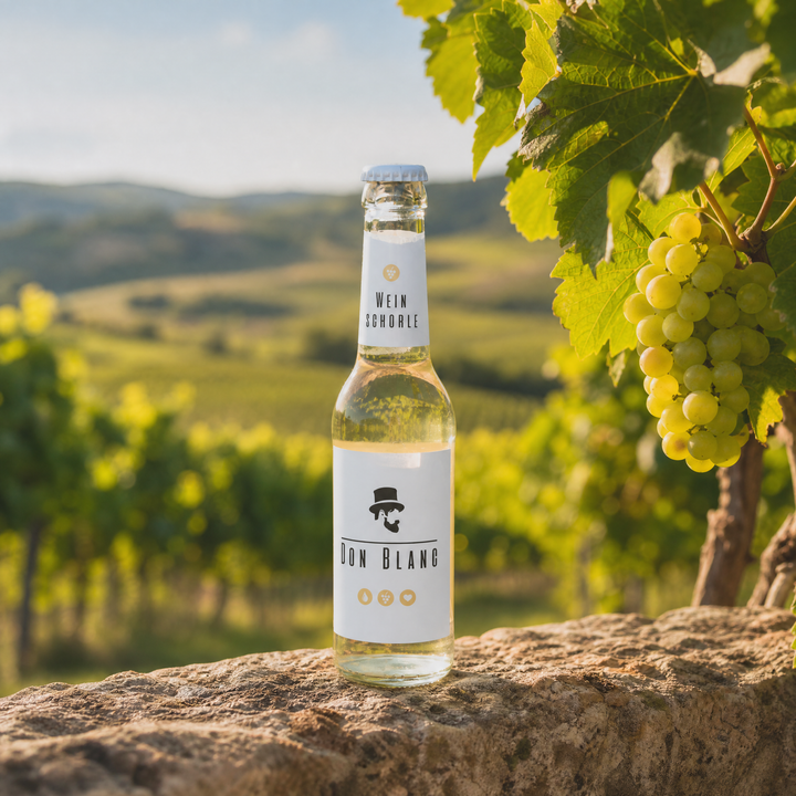 Don Blanc Weinschorle im rheinhessischen Weinberg