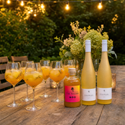 Passion Spritz für die Gartenparty mit mehreren Gläsern
