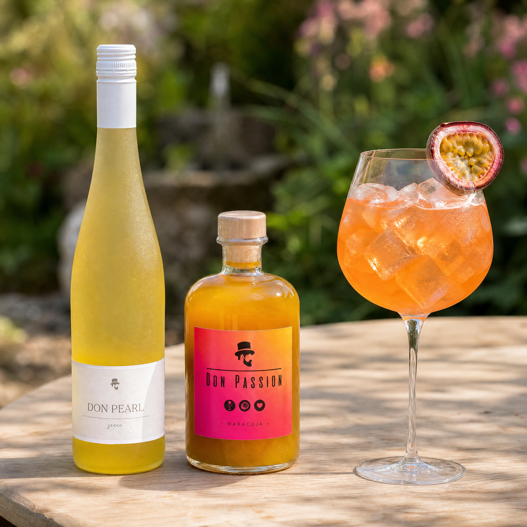 Don Pearl und Don Passion mit einem Passion Spritz